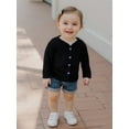 thumbnail image 5 of BemeyourBBs Baby Girls Long Sleeves Sweater Solid Color Button Infant Cardigan, 5 of 9