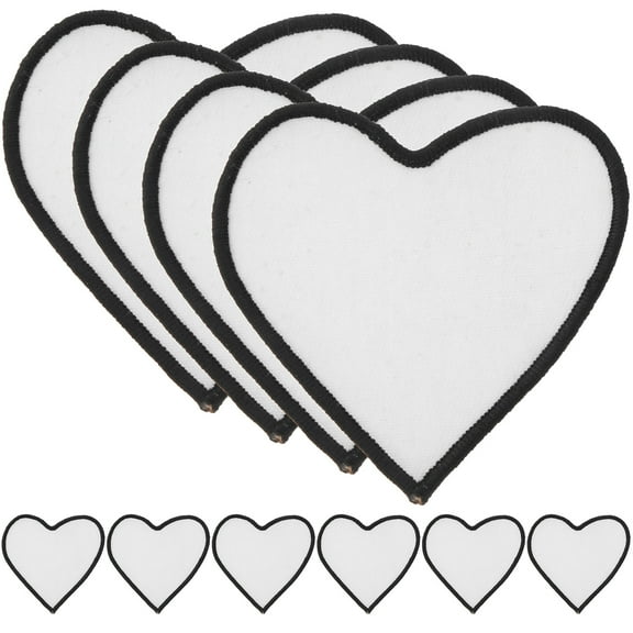 10Pcs Blank Sublimation Patches Iron-on Patch Repair Patches Decorative Patches for DIY Crafts
