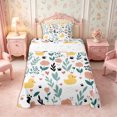 thumbnail image 2 of Manfei Cute Duck Twin Sheets 3pcs,Cartoon Flowers Bedding,1 Flat Sheet,1 Fitted Sheet and 1 Pillowcase, 2 of 6