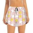 thumbnail image 2 of Goofa Rabbit And Chick Printed Women 2 in 1 Running Shorts,Quick Dry Athletic Workout Shorts,High Waisted Athletic Shorts with Liner Pockets-Large, 2 of 9
