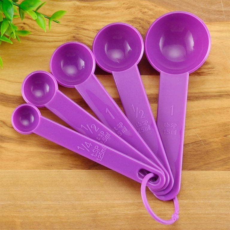 Multi Size Colorful 5 Piece Kitchen Plastic Measuring Scoops Kit Spoon Set  for Baking - China Spoon and Measuring Spoon price