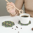 thumbnail image 6 of Bingfone Vintage Cartoon Dinosaurs Leather Drinks Coasters With Set Of 6,Suitable For Home Kitchen,Coffee Cup Coasters Home Gift, 6 of 9