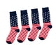 thumbnail image 2 of 2 pares de medias cálidas de algodón con estampado de bandera estadounidense, calcetines a rayas, calcetines creativos, calcetines cómodos con bandera para niño y hombre., 2 of 5