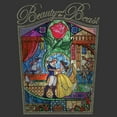 thumbnail image 2 of Men's Beauty and the Beast Glass Window Graphic Tee Charcoal Heather X Large, 2 of 5