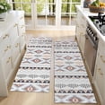 thumbnail image 4 of Kitchen Rugs Sets Of 2,Colorful Geometric Diamond Pattern Anti Fatigue Kitchen Mat Rugs Non Slip Washable,Decorative Kitchen Floor Mats for Kitchen,Sink,Laundry,17"X47", 4 of 5