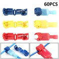 thumbnail image 1 of 60Pcs (30 Pairs) Premium T-Branch Connector Quick Connector Kit: T-Connector + Fully Insulated Blade Terminal –– Red 20Pcs, Blue 20Pcs, Yellow 20Pcs, 1 of 5