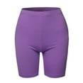 thumbnail image 2 of TheLovely Womens & Plus Basic Solid Cotton Mid Thigh High Rise Biker Bermuda Shorts, 2 of 5