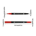 thumbnail image 3 of Ampiyan 2-Pack Double-Tip 24-Color Highlighter Marker Pens, 3ml Watercolor Fine & Broad Nib Metal Body Hand Painting, Drawing, Illustration - Bright, Blendable, No Fade Ink for Artists & Professionals, 3 of 7