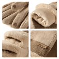 thumbnail image 3 of Guantes de cachemira de invierno para mujer, guantes cálidos y gruesos de terciopelo fragante para exteriores, resistentes al frío y con pantalla táctil, 3 of 3