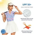 thumbnail image 4 of Women’s Sleeveless Polo Shirt – Quick Dry Ruffle Sleeve V-Neck Golf Shirt with UPF 50+, 4 of 5