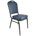 thumbnail image 2 of Banquet Chair - Crown | Navy Blue Vinyl on Silver Vein Frame, 2 Chair Bundle by Chivari, 2 of 7