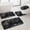 Black, variant on Memory Foam Bath Rug Set, Navy 3 Piece Non Slip Bathroom Mats for Shower, Vanity and Toilet, Classic Edition