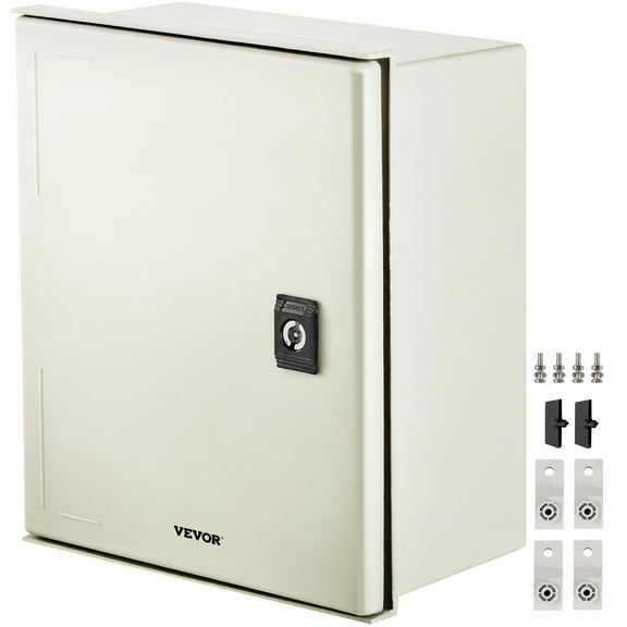 VEVOR Fiberglass Nema 3X Electronic Equipment Enclosure Box Ip65 Weatherproof Wall-Mounted 11.8 x 9.8 x 5.5"