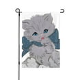thumbnail image 1 of XMXY Kitty Cat Grey Bow Garden Flags Double Sided,Farmhouse Holiday Yard Outdoor Sign Decor Flag 28"x40", 1 of 8