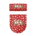 thumbnail image 5 of HELLHERO Toilet Covers Set 2 Piece Easy to Clean Elastic Bottom Bathroom Toilet Lid Cover Set Soft, Christmas Bird Gift Pattern, 5 of 8