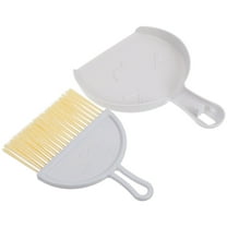 OFFIGAM whisk broom for car Mini Broom and Dustpan Set Light Grey 1Set