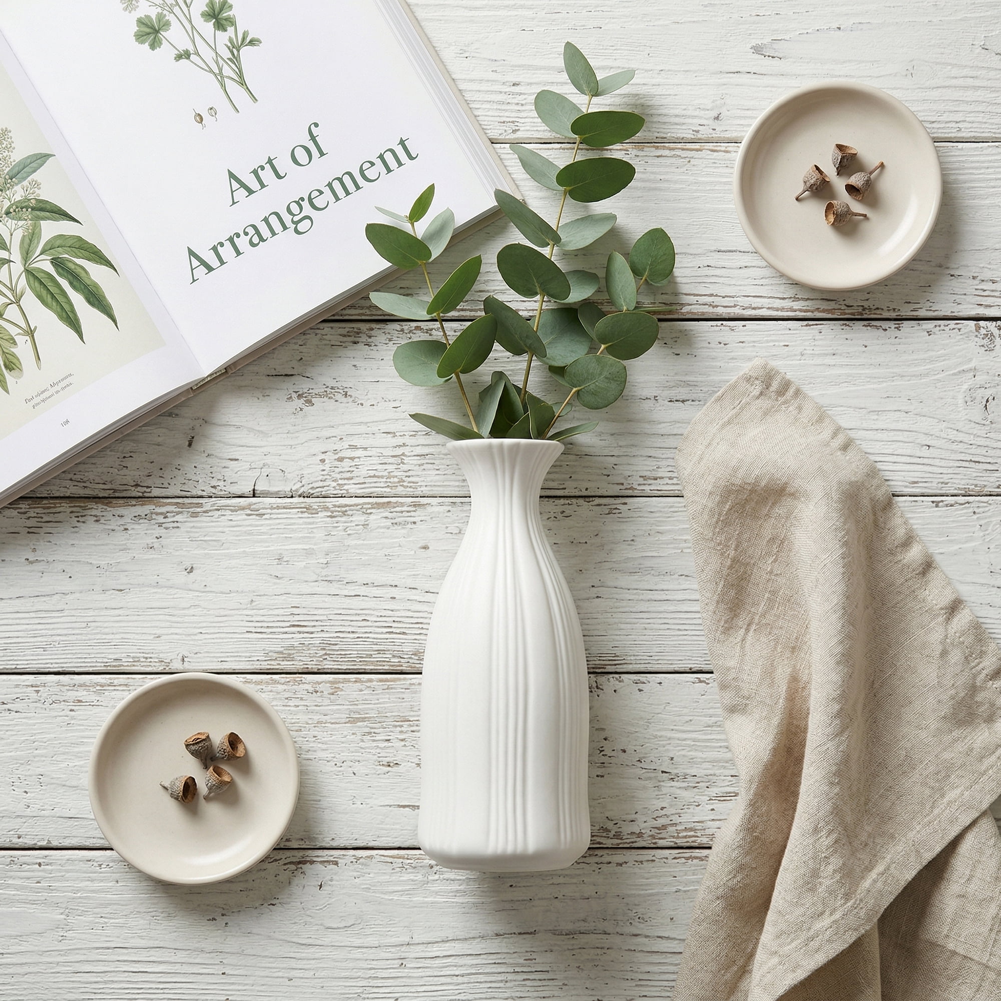 Unique Bargains Slim Ceramic Bud Decorative Vases for Desktop White 2.4"L x 2.4"W x 7.1"H