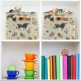thumbnail image 6 of Yayeee 2 Pack Canvas Storage Basket with Handles for Shelves Fabric Bins Closet Organizer, Cowboy Pattern, 6 of 8
