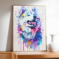thumbnail image 4 of Hudo Dog Wall Art,ColorfulSamoyed Dog Canvas Wall Art For Living Room Decor Vintage Posters & Prints Wall Decor For Bathroom Wall Art For Bathrooms Unframed 12x18 inches, 4 of 5