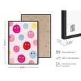 thumbnail image 3 of HAUS AND HUES Smiley Face Poster - Preppy Wall Art Pink Posters For Room Aesthetic Posters for Teen Girls Preppy Paintings Wall Posters Aesthetic Posters For Room Wall Art Pink (Framed Black 24”x36”), 3 of 6