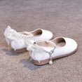 thumbnail image 4 of XinghaiYIDE Girls 2026 Flats with Beaded Strap & Bow, Lightweight Soft Sole Dressy Shoes for Toddler, Comfortable Princess Footwear for Wedding/Party/Everyday Wear,Sizes 3-12.5Y White, 4 of 8