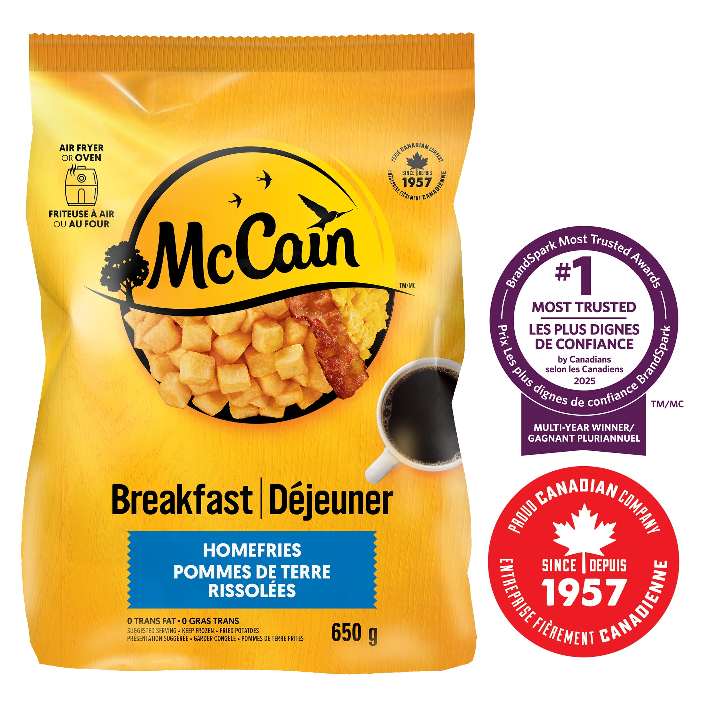 McCain® Homefries, Made in Canada from domestic and imported ingredients, 650 g