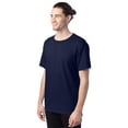 thumbnail image 4 of Hanes Men's Ecosmart T-Shirt Pack of 4, Navy, Small, 4 of 7