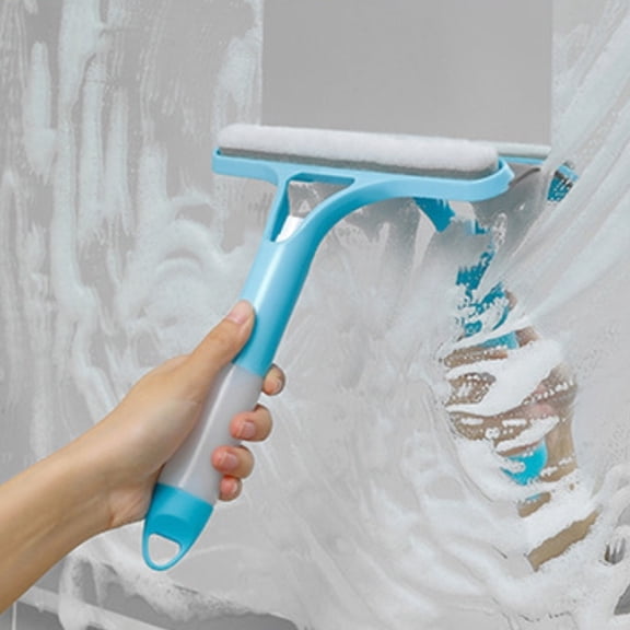 EverydayNest 3-in-1 Window Squeegee with Sprayer,Multifunctional Glass Scraper Cleaner Tool with Soft Silicone Blade,21.5x25.7cm for Shower Doors,Mirrors and Car Windows.