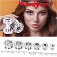thumbnail image 4 of Ruanlalo 1Pair Rhinestone Stainless Piercing Ear Tunnels Plugs Gauges Ear Stretching Kits 10, 4 of 6