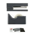 thumbnail image 2 of JAM Paper Office & Desk Set, 3/Pack, 1 Grey Stapler, 1 Black Staples & 1 Grey Tape Dispenser, 2 of 5