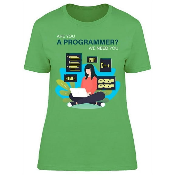 Are You A Programmer? T-Shirt Women -Image by Shutterstock, Female XX-Large