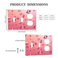 thumbnail image 3 of Pink Diamonds Fallen Switch Cover Decorative Wall Plate 3-Gang 2-Toggle 1-Duplex Standard Size, 3 of 5
