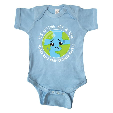 

Inktastic Climate Change It s Getting Hot in Here Sad Planet Earth Gift Baby Boy or Baby Girl Bodysuit