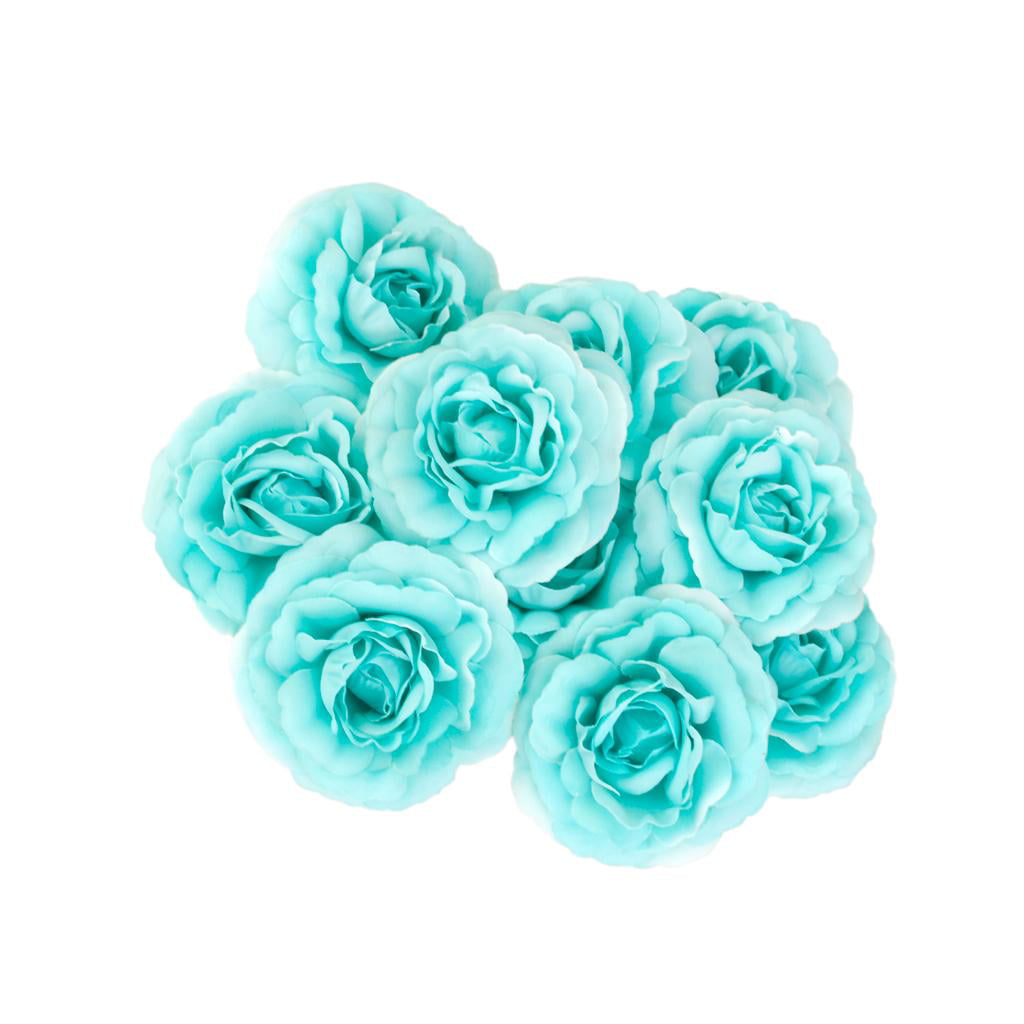 10x Artificial Silk Camellia Flower Head For Wedding Party Background Wall Decor 