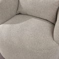 thumbnail image 4 of 34" Wide Taupe Bouclé Swivel Barrel Accent Chairs, Set of 2 with Pillow, Modern Upholstered, 4 of 10