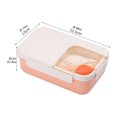 thumbnail image 3 of Cateissary Fiambrera, compartimentos portátiles para la escuela, almacenamiento de sellado para microondas, contenedor de alimentos con cuchara, Mostrada Rosado, 3 of 6