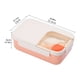 thumbnail image 3 of Ounissouiy Fiambrera, compartimentos portátiles para la escuela, almacenamiento de sellado para microondas, contenedor de alimentos con cuchara, Mostrada Rosado Ounissouiy HA064195-03, 3 of 6