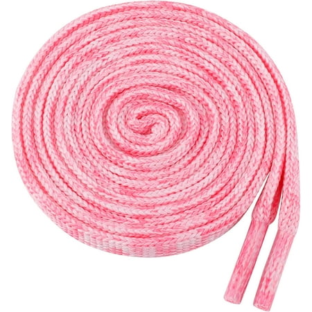 

JISBEIFHA Flat Colorful Shoelaces Gradient Colors Shoe Laces for Boots Sneakers 2 PairsA13388
