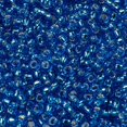 thumbnail image 2 of TOHO Round Seed Beads Japanese Seed Beads (2206) Silver Lined Dark Aqua 8/0 3mm Hole: 1mm about 222pcs/10g, 2 of 5