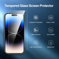thumbnail image 4 of WWS-[3 Pack] Conçu pour iPhone 14 Pro (6.1 Pouces) Protecteur d'Écran en Verre Trempé avec Outil d'Installation Facile Inclus, Compatible avec Étui Ultra Résistant, 4 of 4