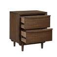 thumbnail image 3 of Walnut Veneer Construction / Mid - Century Modern Bedroom Decor / Spacious Drawers for Storage, 3 of 3