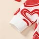 thumbnail image 4 of Gibobby Mameluco para niña Infant Girls Valentine's Day Manga larga Corazones Impreso Pullover Recién nacido Sudadera Body(Rojo, 3-6 Meses), 4 of 5