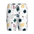 thumbnail image 4 of Wukai Turtles And Corals Men’s Short Pajama Pants With Pockets Soft Sleep Pj Shorts for Men-4X-Large, 4 of 6