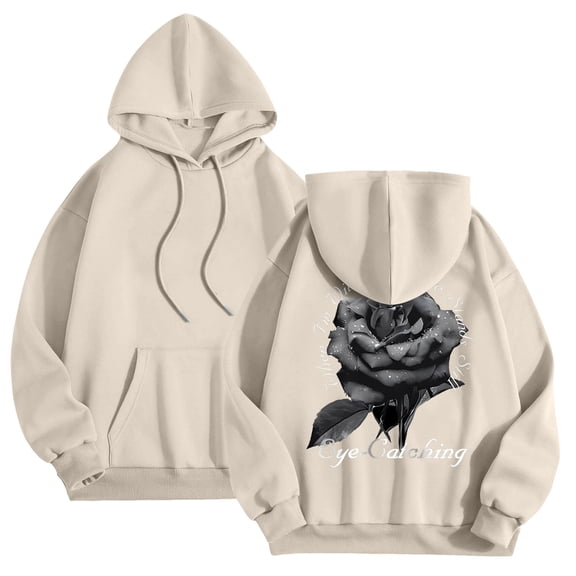 FAOWME Men's Hoodies With Pocket Long Sleeve Cartoon Printing Drawstring Comfortable Breathable Sweatshirt Coat For Casual Daily Wear Khaki Xxl