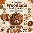 thumbnail image 4 of Diy Animal Pumpkin Sewing Kit, 12 Woodland Crafts For Adults | Sew 12 Charming Animal Pumpkins For Autumn, Halloween And Holiday Displays With Coordinated Craft Supplies Great Gifts, 4 of 7
