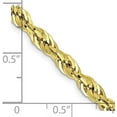 thumbnail image 3 of 10k Yellow Gold 4.5mm Semi-Solid Rope Chain - 26", 3 of 6