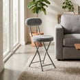 thumbnail image 4 of Homy Casa Set of 4 Folding Chairs with Backrest, Plush Padded Seat, Portable Metal Frame, 4 of 6