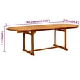 thumbnail image 2 of vidaXL 7 Piece Patio Dining Set Solid Wood Acacia, 3079639, 2 of 9