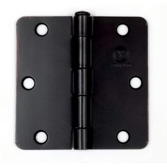 Penrod Door Hinges 3.5 inch with 1/4 inch Radius Interior - Oil Rubbed Bronze - 2 Pack
