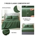 thumbnail image 4 of Davulos Queen Comforter Set 7 Pieces,Dark Green Bed in a Bag for Bedroom All Season Bedding Sets with 1 Comforter,2 Pillow Shams,2 Pillowcases,1 Flat Sheet,1 Fitted Sheet, 4 of 8
